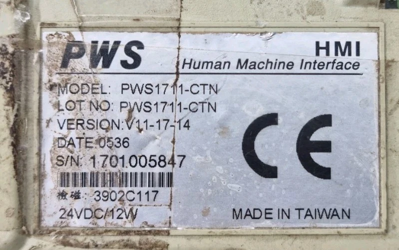 HITECH PWS1711-CTN HMI | MADE: TAIWAN PWS1711CTN 24VDC For Parts